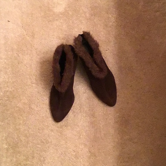 Aerosoles Brown suede fur accented boots - Picture 2 of 3